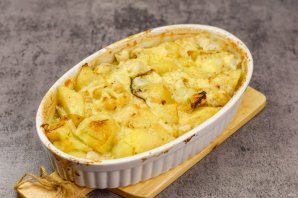 Минтай с картошкой в майонезе Минтай с картошкой в майонезе