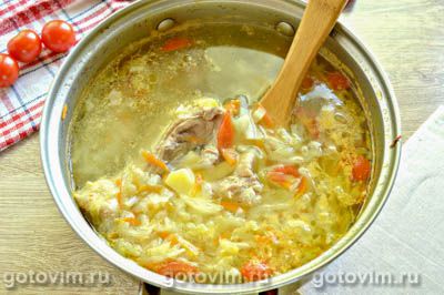 Щи с курицей и молодой капустой Щи с курицей и молодой капустой