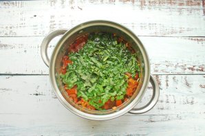 Дачный рисовый суп со снытью Дачный рисовый суп со снытью