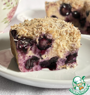 Запечённая овсянка с черникой и творогом Запечённая овсянка с черникой и творогом