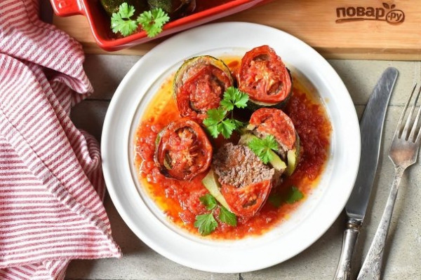 Цуккини с фаршем