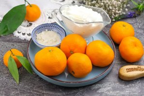 Торт с мандаринами без выпечки Торт с мандаринами без выпечки