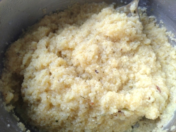 Закуска из овощей и грибов на поленте Закуска из овощей и грибов на поленте