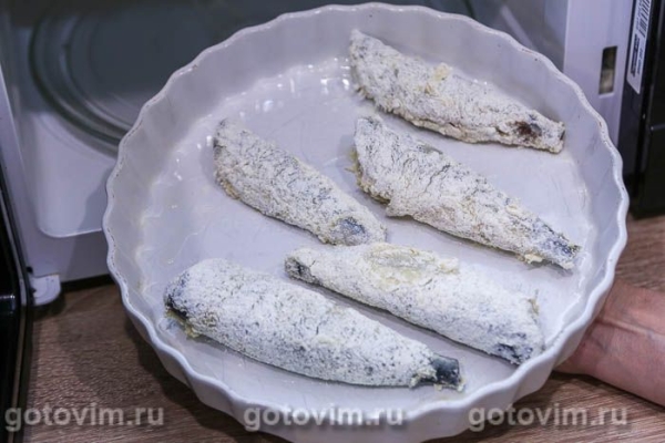 Сардина иваси в хрустящем кляре в микроволновке