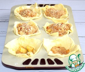 Слойки с яблоками и миндалем Слойки с яблоками и миндалем