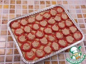 Картофельный пирог с фаршированными тунцом черри Картофельный пирог с фаршированными тунцом черри