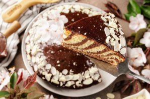 Торт "Зебра" на кефире Торт "Зебра" на кефире