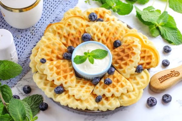 Хрустящие вафли на маргарине Хрустящие вафли на маргарине