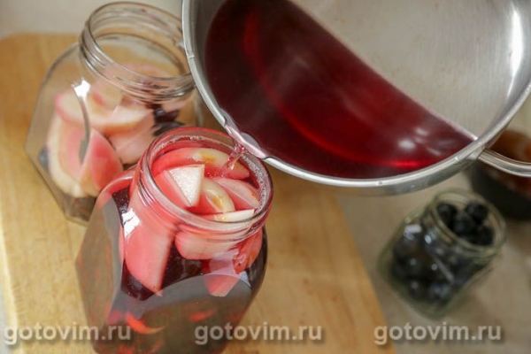Компот из тёрна с яблоками на зиму (без стерилизации) Компот из тёрна с яблоками на зиму (без стерилизации)