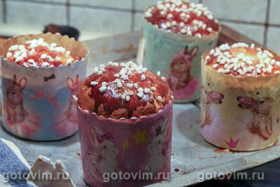 Кулич бриошь с изюмом