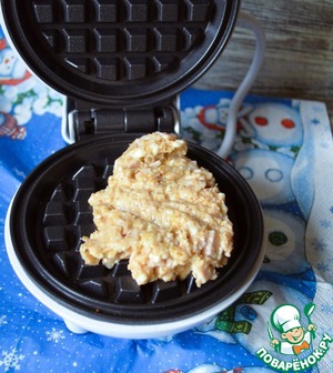 Творожно-овсяные вафли с ветчиной Творожно-овсяные вафли с ветчиной