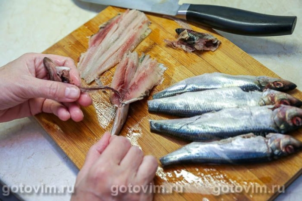 Беломорская сельдь, жаренная в яичном маринаде