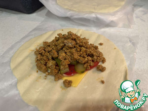 Закрытый бургер в лепешке роти Закрытый бургер в лепешке роти