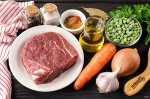 Говядина с зелёным горошком Говядина с зелёным горошком