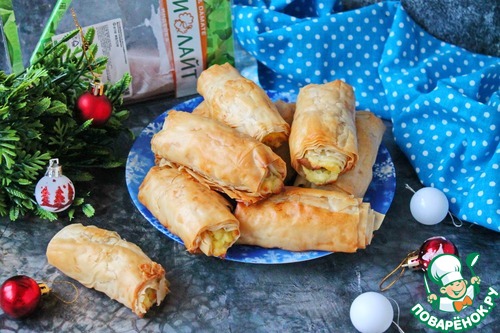 Рулетики-пирожки из теста фило Рулетики-пирожки из теста фило