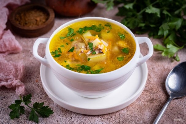 Суп с рыбными консервами