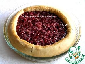 Открытый пирог с вишней Открытый пирог с вишней