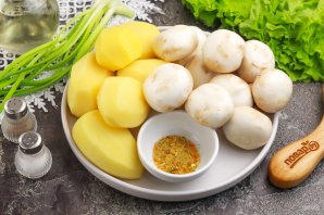 Картошка с грибами в аэрогриле Картошка с грибами в аэрогриле