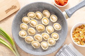 Пельмени с тофу и кимчи Пельмени с тофу и кимчи