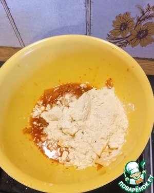 Окономияки с кимчи и чеддером Окономияки с кимчи и чеддером