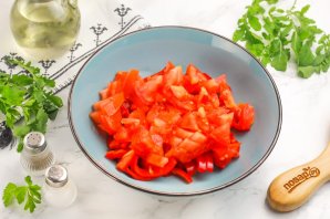 Cалат "Красное море" с крабовыми палочками Cалат "Красное море" с крабовыми палочками