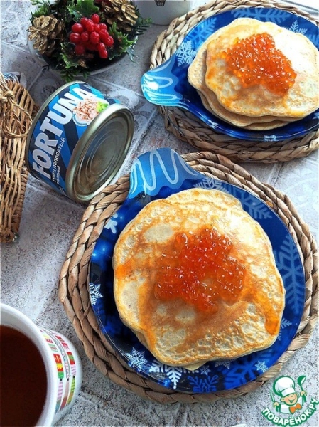 Блины с припёком из тунца