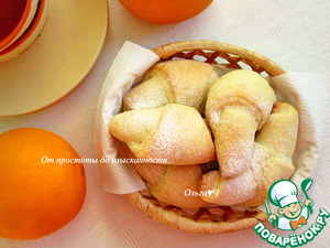 Творожно-апельсиновые рогалики Творожно-апельсиновые рогалики