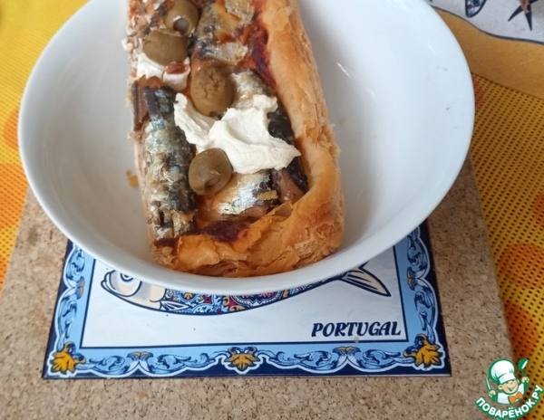 Маргарита из сардин и оливок