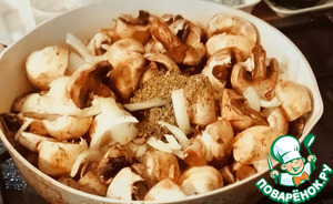 Cэндвичи с грибами, сыром и фасолью