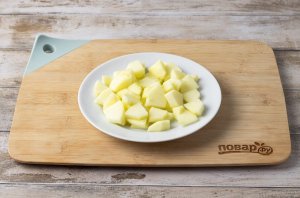 Кекс с яблоками и какао