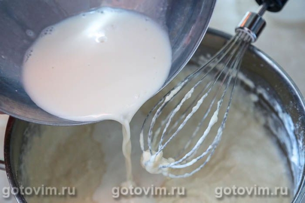 Блины с припеком из фарша с яйцом