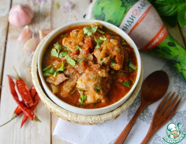 Чахохбили из индейки с мятой