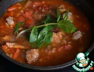 Чахохбили из индейки с мятой