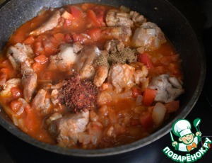 Чахохбили из индейки с мятой