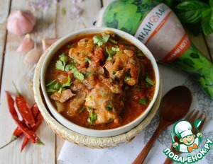 Чахохбили из индейки с мятой