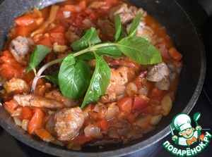 Чахохбили из индейки с мятой