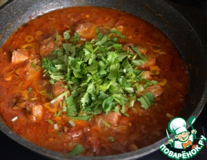 Чахохбили из индейки с мятой