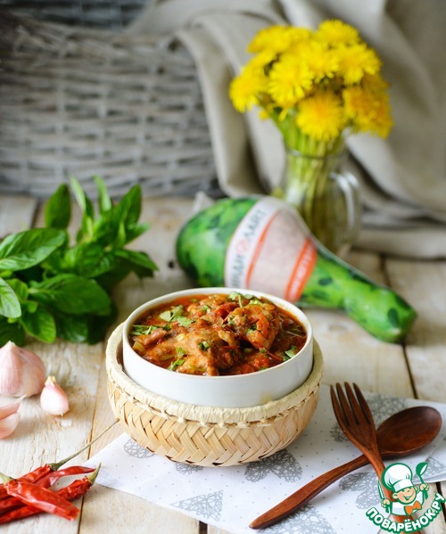 Чахохбили из индейки с мятой