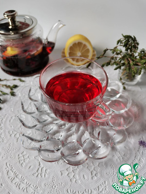 Чай с черникой и чабрецом