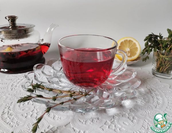 Чай с черникой и чабрецом
