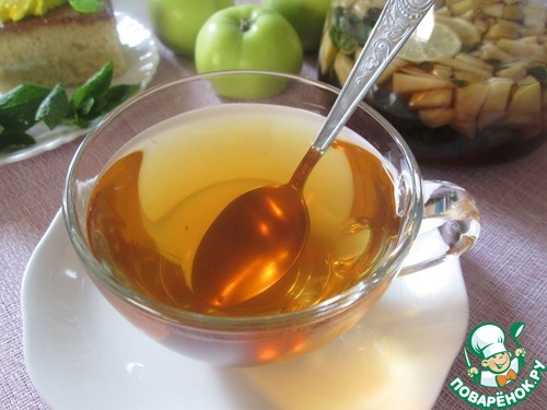 Чай с яблоком, лаймом и мятой Чай с яблоком, лаймом и мятой