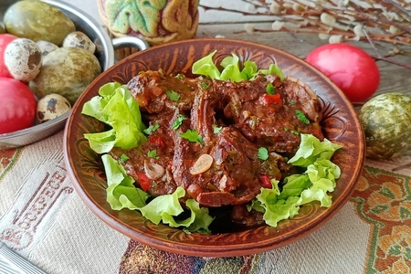 Чакапули из ягнёнка - пасхальное грузинское блюдо Чакапули из ягнёнка - пасхальное грузинское блюдо