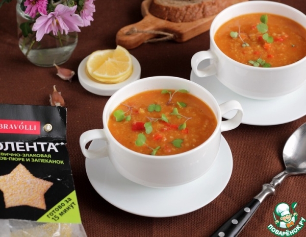 Чечевичный суп с полентой Чечевичный суп с полентой