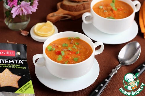 Чечевичный суп с полентой Чечевичный суп с полентой