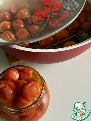Черри конфи с кориандром и розмарином