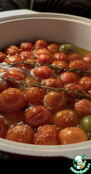 Черри конфи с кориандром и розмарином