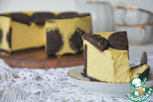 Чизкейк с шоколадным печеньем