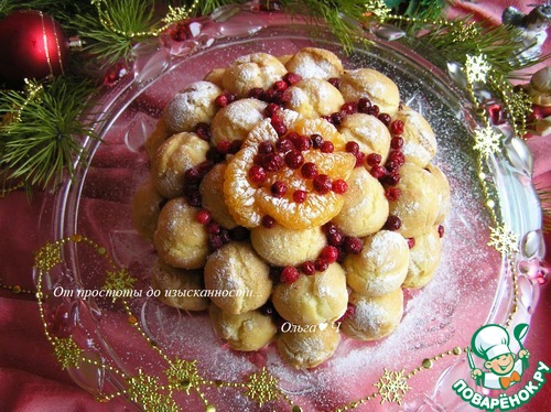 Цукотто (Zuccotto) с профитролями Цукотто (Zuccotto) с профитролями