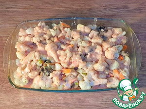 Цветная капуста с грибами