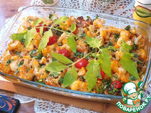 Цветная капуста с грибами